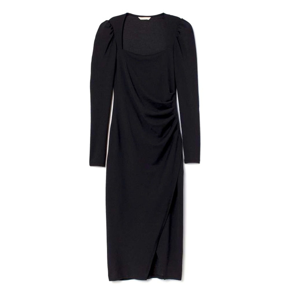 Black Draped Dress